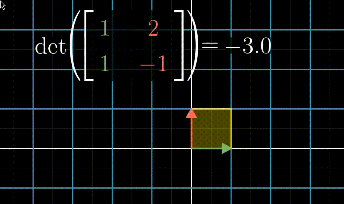 negative determinant example