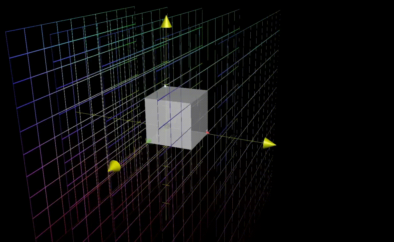 vectors falling on origin 3D to plane